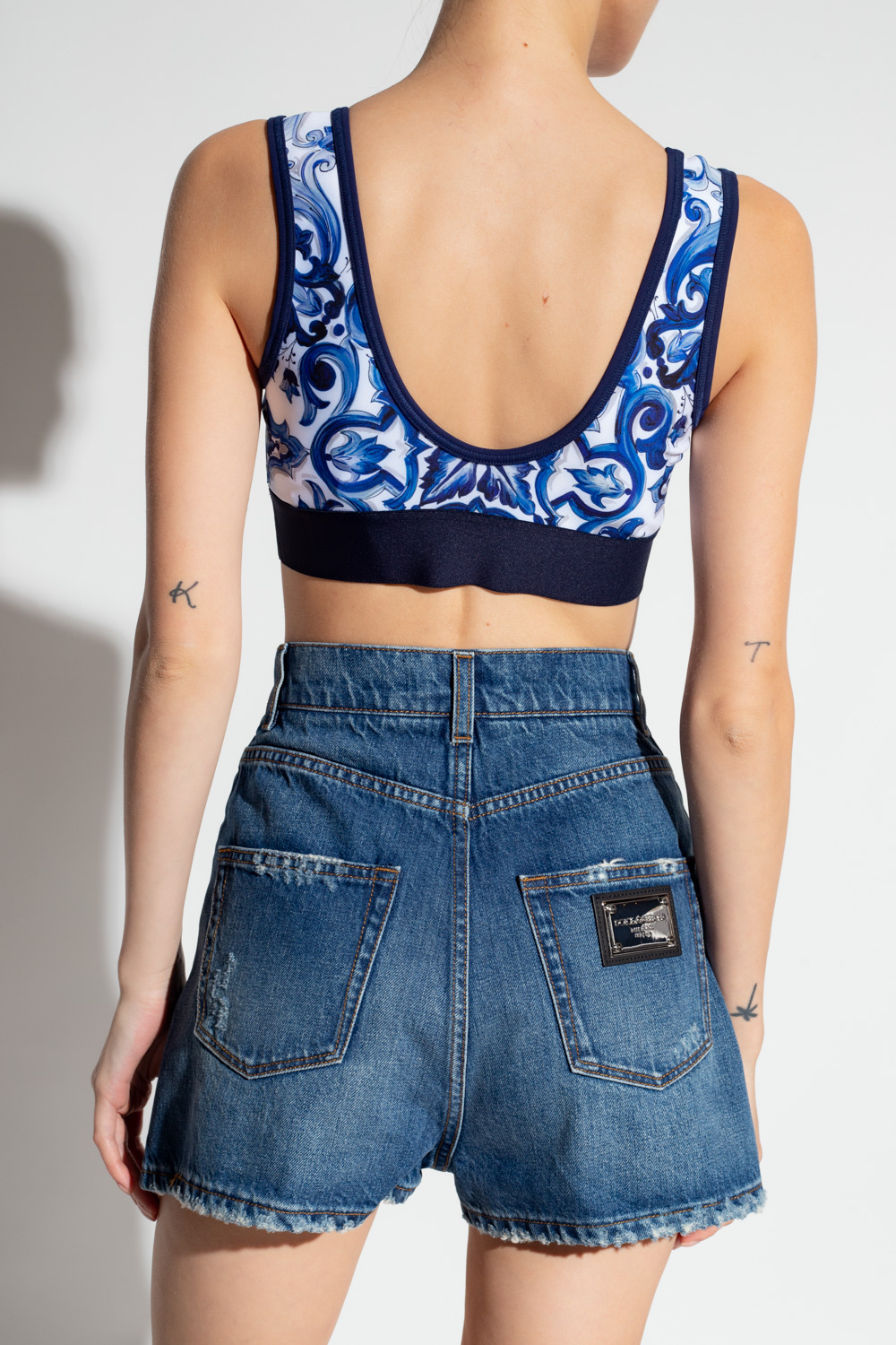Dolce & Gabbana Klassische mit Spitze Blau - Blue Crop top